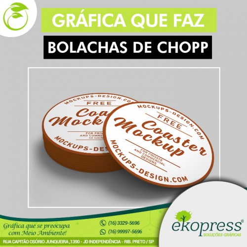 Gráfica que faz bolacha de chopp