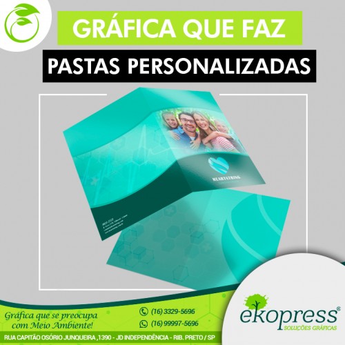 Gráfica que faz pastas personalizadas