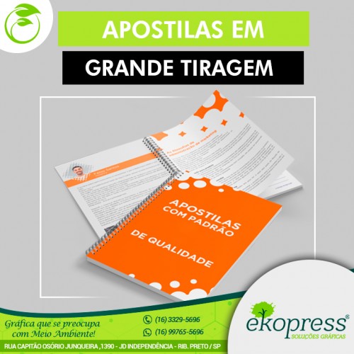 APOSTILAS EM GRANDE TIRAGEM!