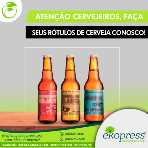 Atenção Cervejeiros, faça seu rótulos de cerveja conosco!