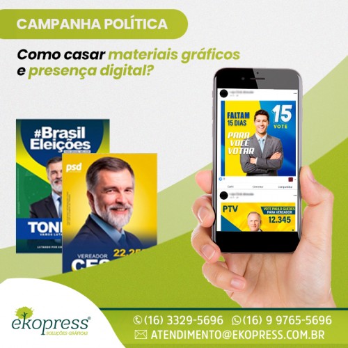 Como casar materiais gráficos e presença digital na campanha política?