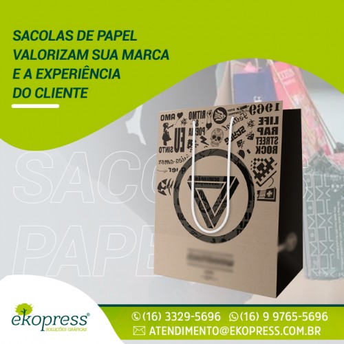 Sacolas de papel valorizam sua marca e a experiência do cliente