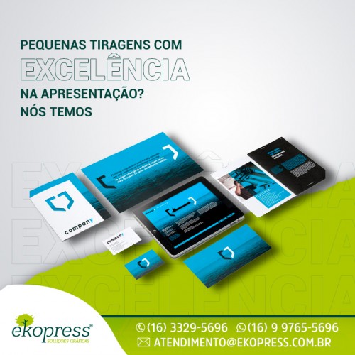 Pequenas tiragens com excelência na apresentação? Nós temos