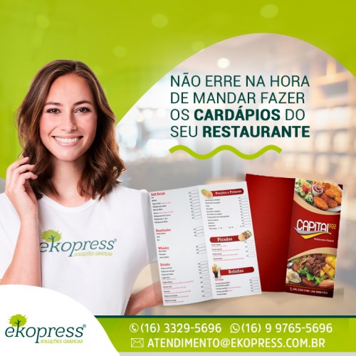 Não erre na hora de mandar fazer os cardápios do seu restaurante