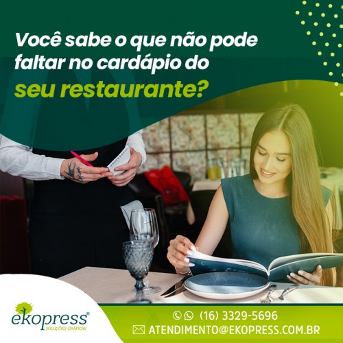 Você sabe o que não pode faltar no cardápio do seu restaurante?