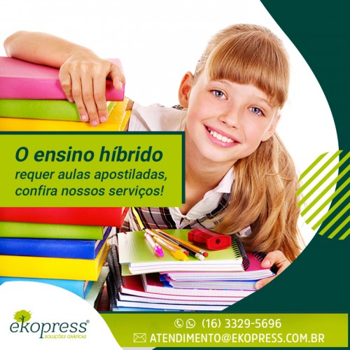 O ensino híbrido requer aulas apostiladas, confira nossos serviços!