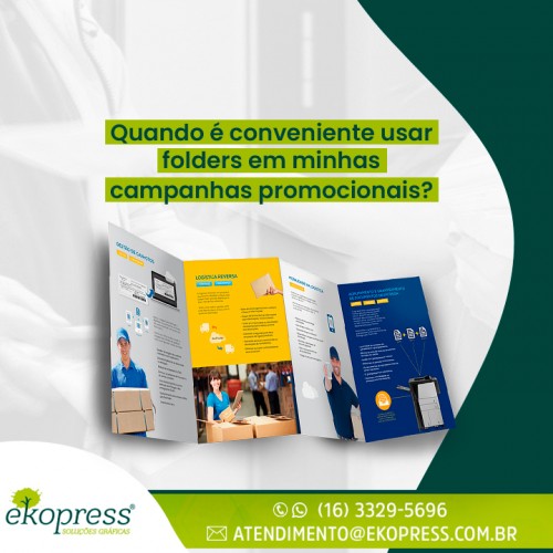 Quando é conveniente usar folders em minhas campanhas promocionais?