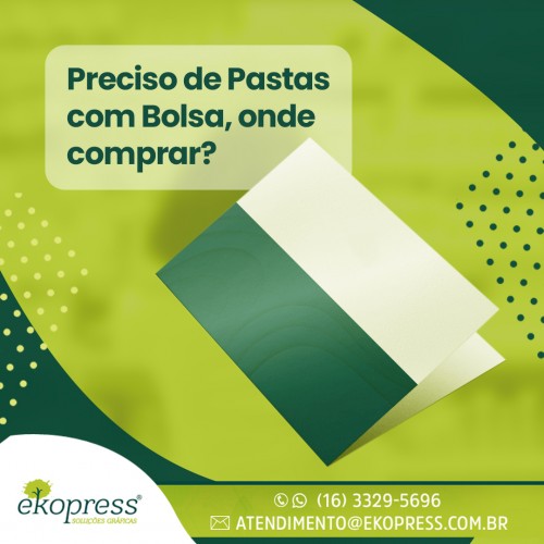 Preciso de Pastas com Bolsa, onde comprar?