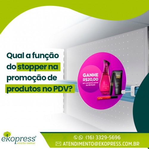 Qual a função do stopper na promoção de produtos no PDV?