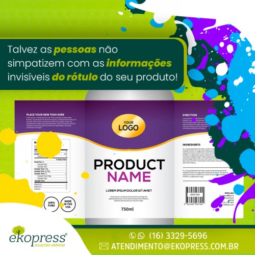 Talvez as pessoas não simpatizem com as informações invisíveis do rótulo do seu produto