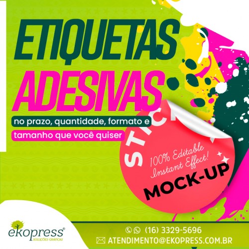 Etiquetas adesivas no prazo, quantidade, formato e tamanho que você quiser