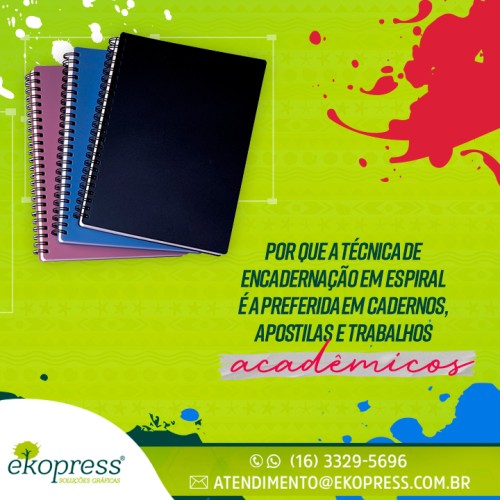 Por que a técnica de encadernação em espiral é a preferida em cadernos, apostilas e trabalhos acadêmicos