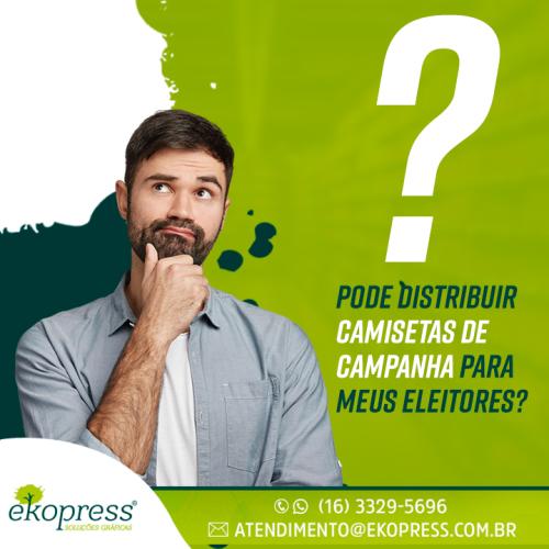 Pode distribuir camisetas de campanha para meus eleitores?