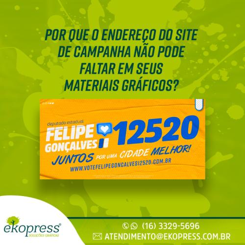 Por que o endereço do site de campanha não pode faltar em seus materiais gráficos?